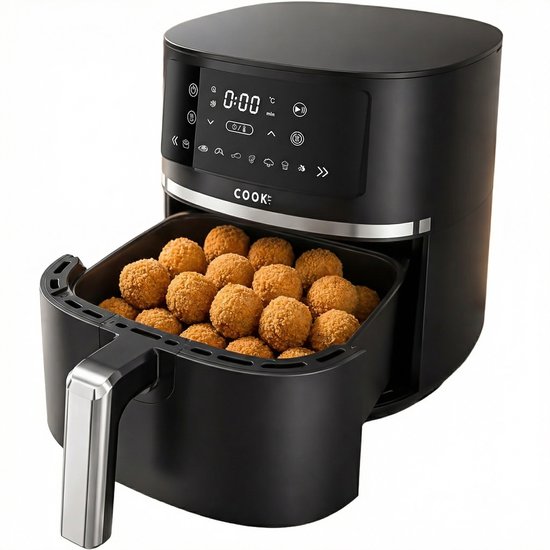 Media Evolution COOK-IT Airfryer 6L XL met Dubbele Lade - Media Evolution - €39,99