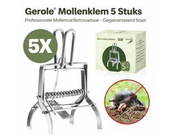 Gerole® Mollenklem – Mollenval Professioneel – 5 Stuks Schaarklem – Sterke Mollenval – Herbruikbaar – Mollen Bestrijden Tuin