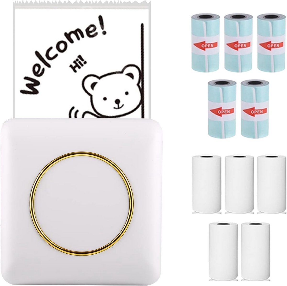 Draagbare Mini Pocket Printer met Inkless Foto Afdrukken voor Android en iOS