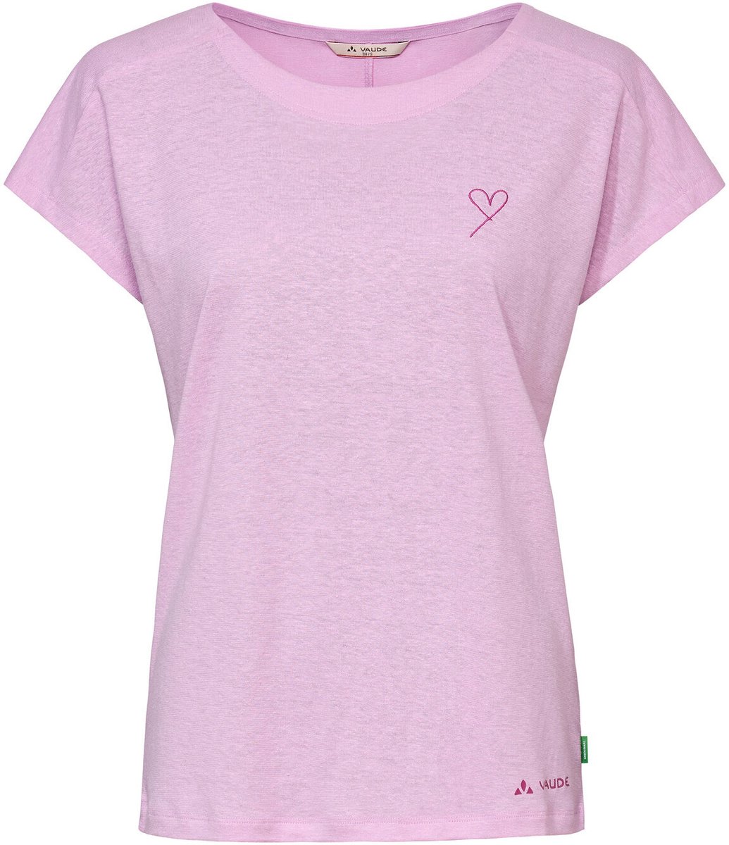 VAUDE Neyland T-shirt functioneel shirt dames outdoor sport t-shirt. Reguliere pasvorm Raspberry