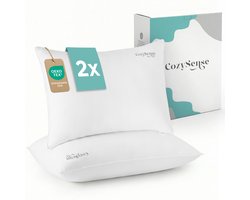 CozySense® Hoofdkussen - Set van 2 - 50x70 CM - Ademend Slaapkussen met Zachte Microvezel Hoes - Hotel Kussen - Pillow - Voor Zij-, Buik- en Rugslapers