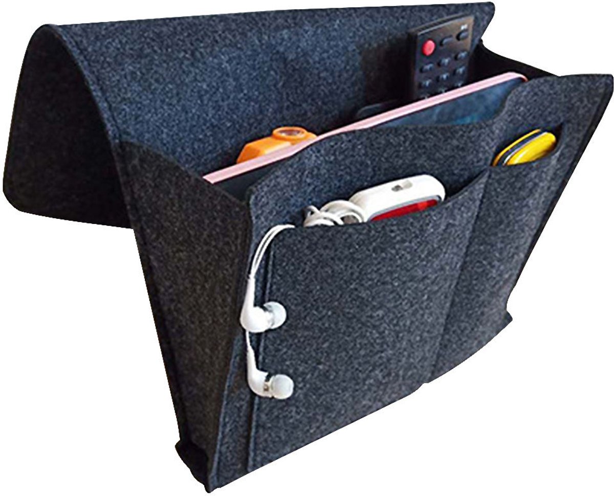 Vilten opbergtas voor bed/bank