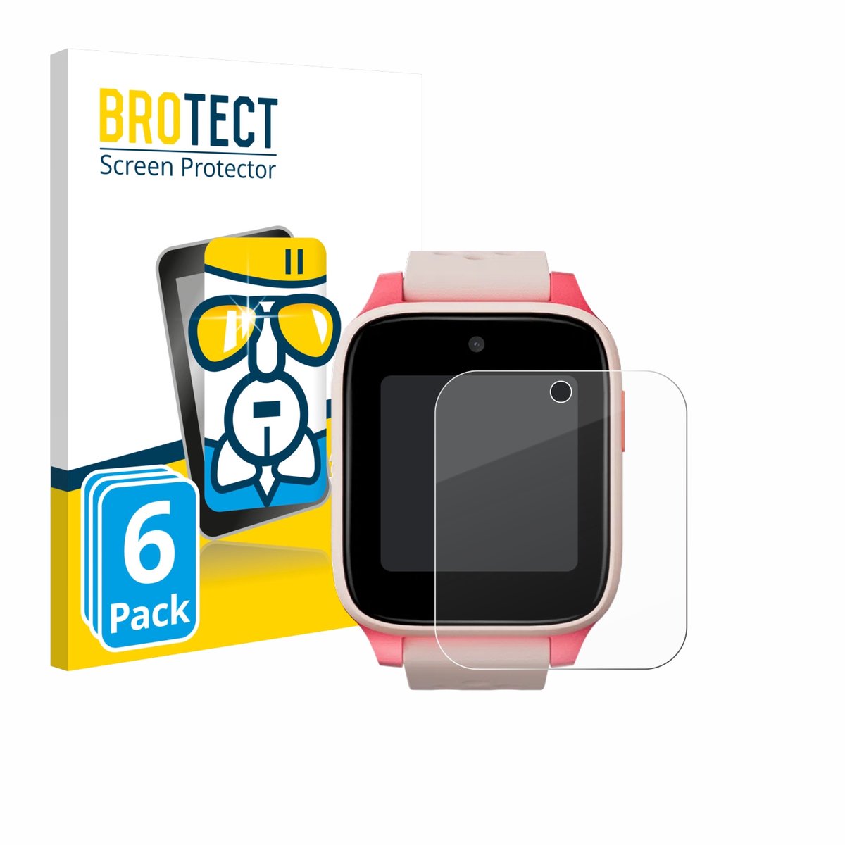 Screenprotector 6 Stuks voor TCL Movetime Kids Watch MT46 Beschermglas transparant