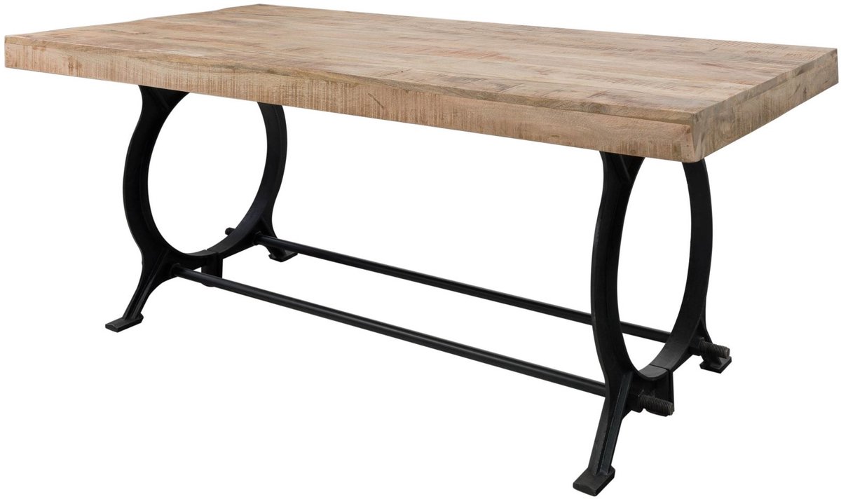 MASSIVMOEBEL24 .DE INDUSTRIAL #30 eettafel veelkleurig gelakt massief hout sloophout 240x100x80 cm (BxTxH)