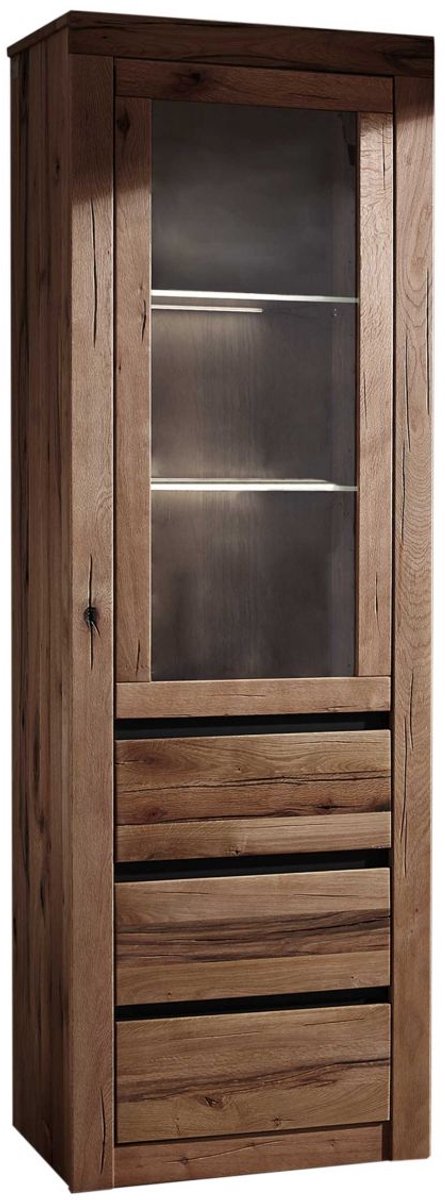 MASSIVMOEBEL24.DE vitrine MONTREUX #321 bruin 62 x 190 x 42 cm