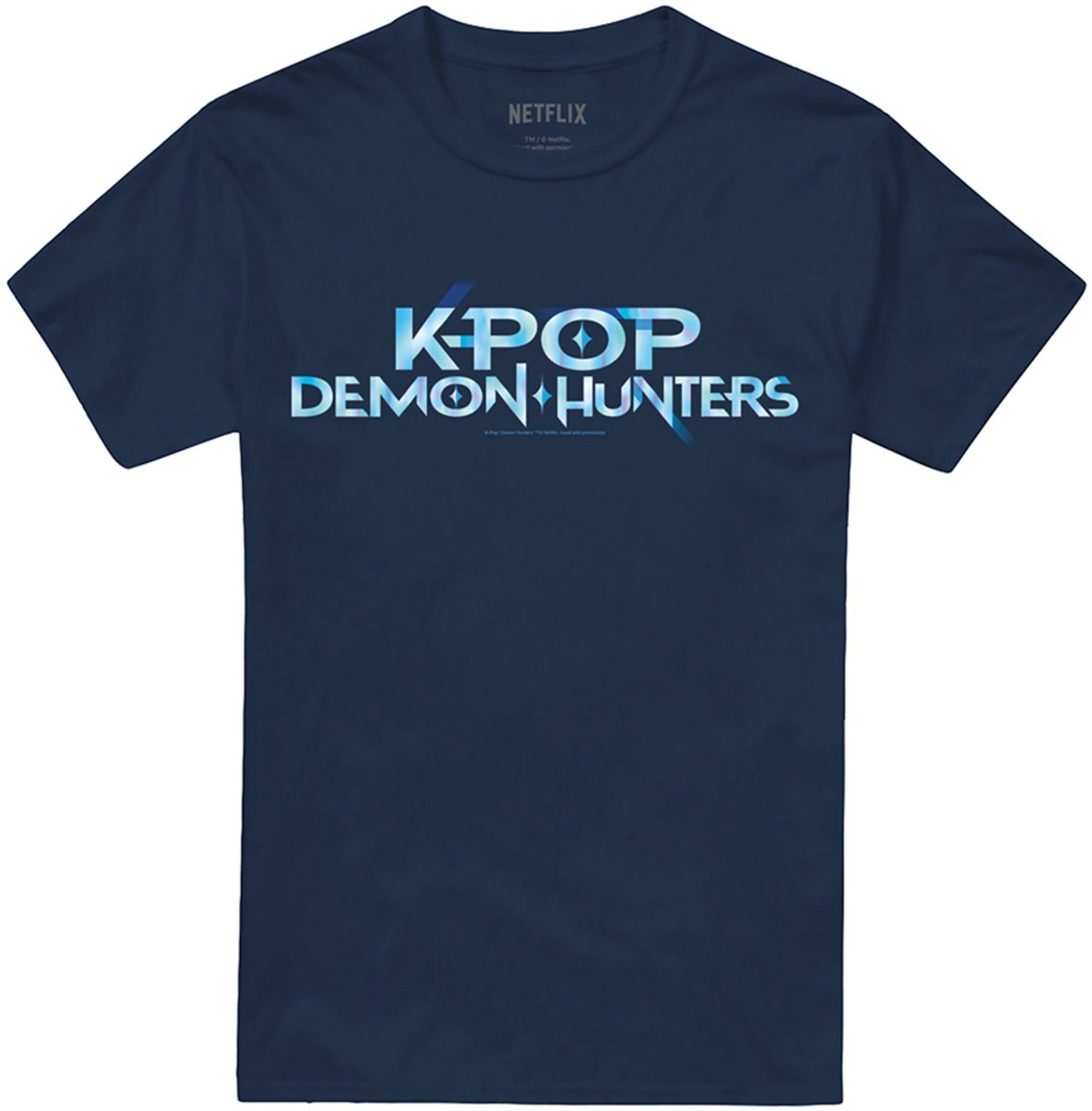 Kpop Demon Hunters Full Colour Logo Heren T-Shirt - Marineblauw - XXL