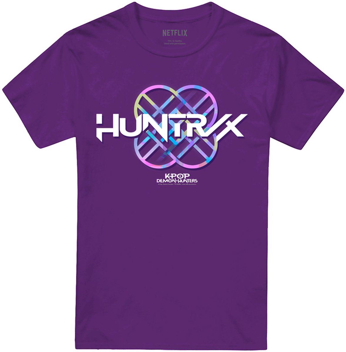 Kpop Demon Hunters Huntrix Huntrx Pastel Logo Heren T-Shirt - Paars - M