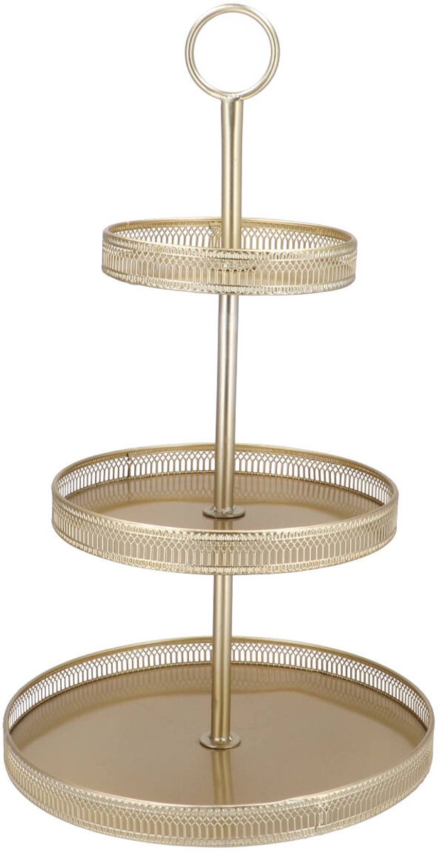 Daan Kromhout Design etagere metaal majestic 37x65cm champagne