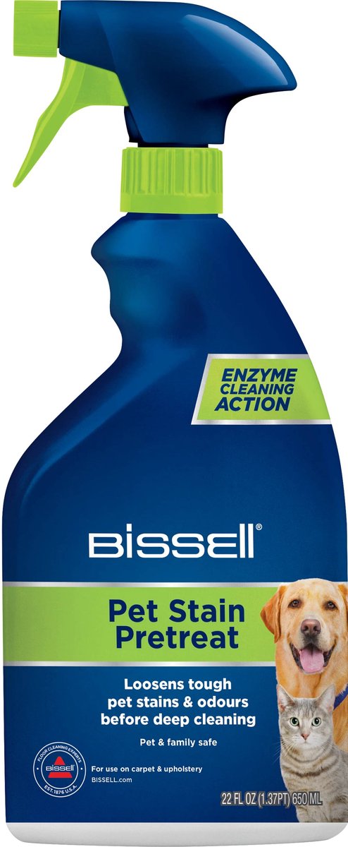 Bissell Pet Stain Pretreat - Spray tegen huisdier vlekken & Geuren - 650 ml - Spot clean reinigingsmiddel voor tapijt en bekleding - Voorbehandeling voor tapijtreiniger
