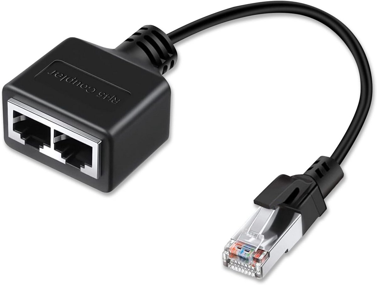 Ethernet LAN Splitter Adapter 1 naar 2 Poorten voor Netwerkkabels