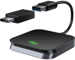 DrPhone AutoCast Draadloze CarPlay Adapter - Geschikt voor o.a. iPhone – Plug & Play WiFi Dongle – Snelle Autoverbinding