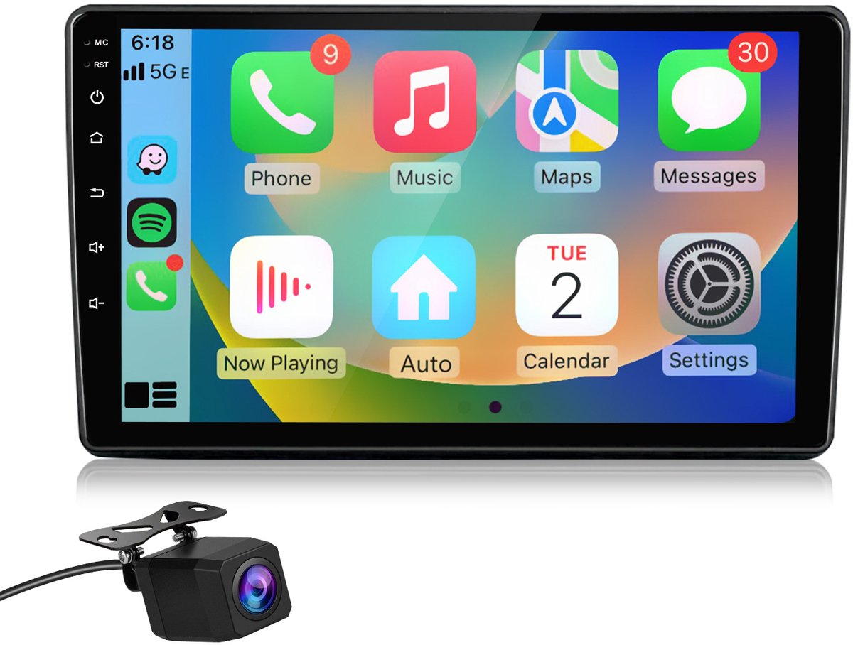 Hexinex Octa-Core autoradio Geschikt voor Citroen Berlingo 2 2008 - 2019 - Draadloos CarPlay, Android Auto, Android 15, multimediaspeler, 4GB+64GB, +Achteruitrijcamera