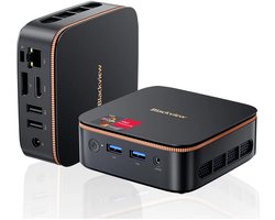 Blackview MP20 Mini PC - AMD Ryzen™ 3 3300U - 16 GB DDR4 RAM - 512 GB M.2 SSD - Windows 11 Pro - Tot 3,5 GHz - WiFi 5 - 4K UHD - Microcomputers voor thuis - gaming - kantoor - Zwart