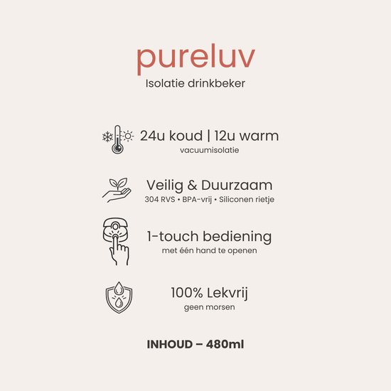 Pure Luv RVS Drinkfles met rietje - Magicsip - Drinkbeker - Roze - 500ml - Roestvrijstaal - RVS drinkfles Voor Kinderen - Inclusief Schoonmaakborstel - Kind- Peuter - BPA vrij - Unicorn - Schoolfles - Schoolreisje - Vakantiefles