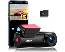 TopChoice® Dashcam voor de Auto - Autocamera - Rijrecorder - 64G SD-Kaart - Zwart