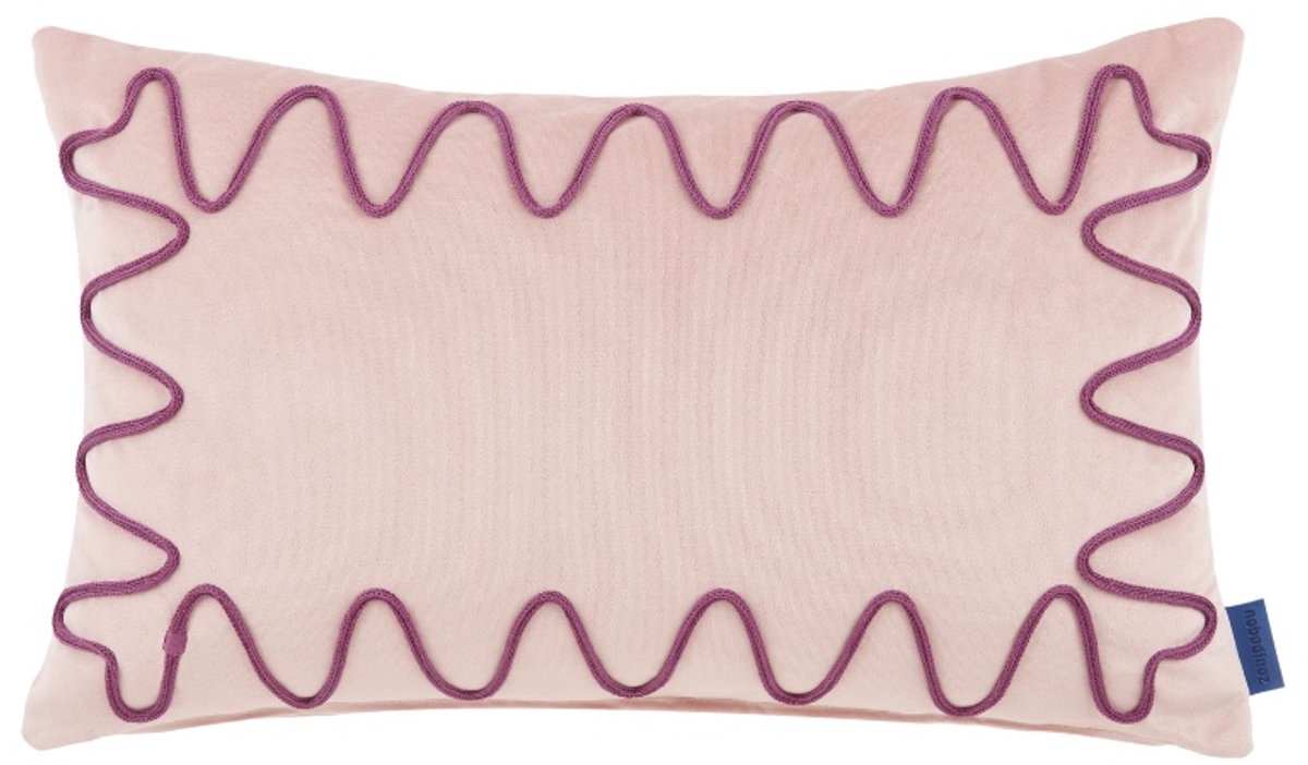 Nobodinoz rechthoekig eco velvet rita kussen - pink