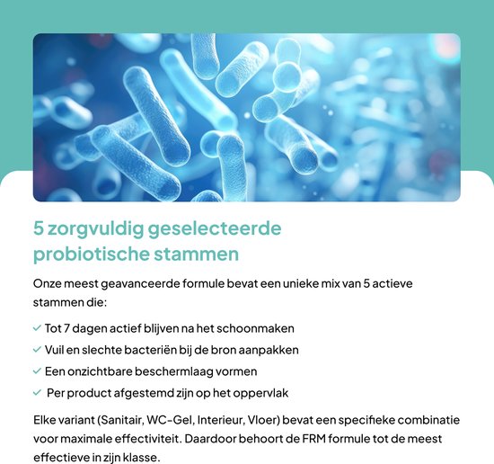 FRM Probiotica Vloerreiniger - Dweilreiniger voor Laminaat, PVC & Tegels - Werkt tot 7 dagen door - Natuurlijk Schoon - Veilig & Krachtig