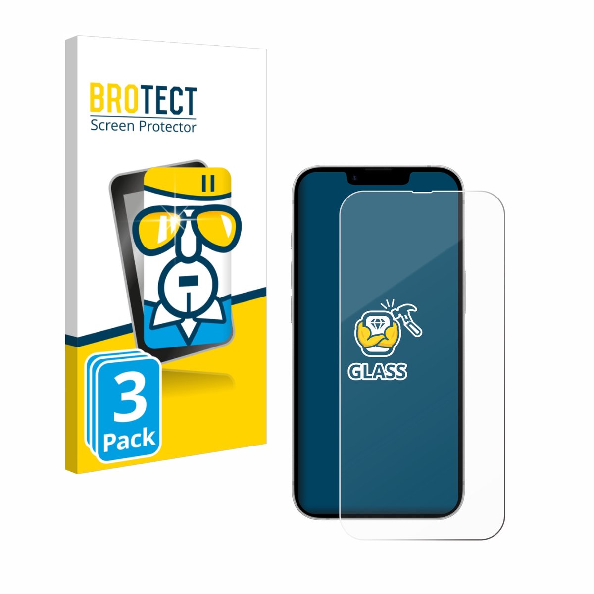 BROTECT - Glas Screenprotector voor Apple iPhone 17e - Gehard Beschermglas 9H 3 Stuks