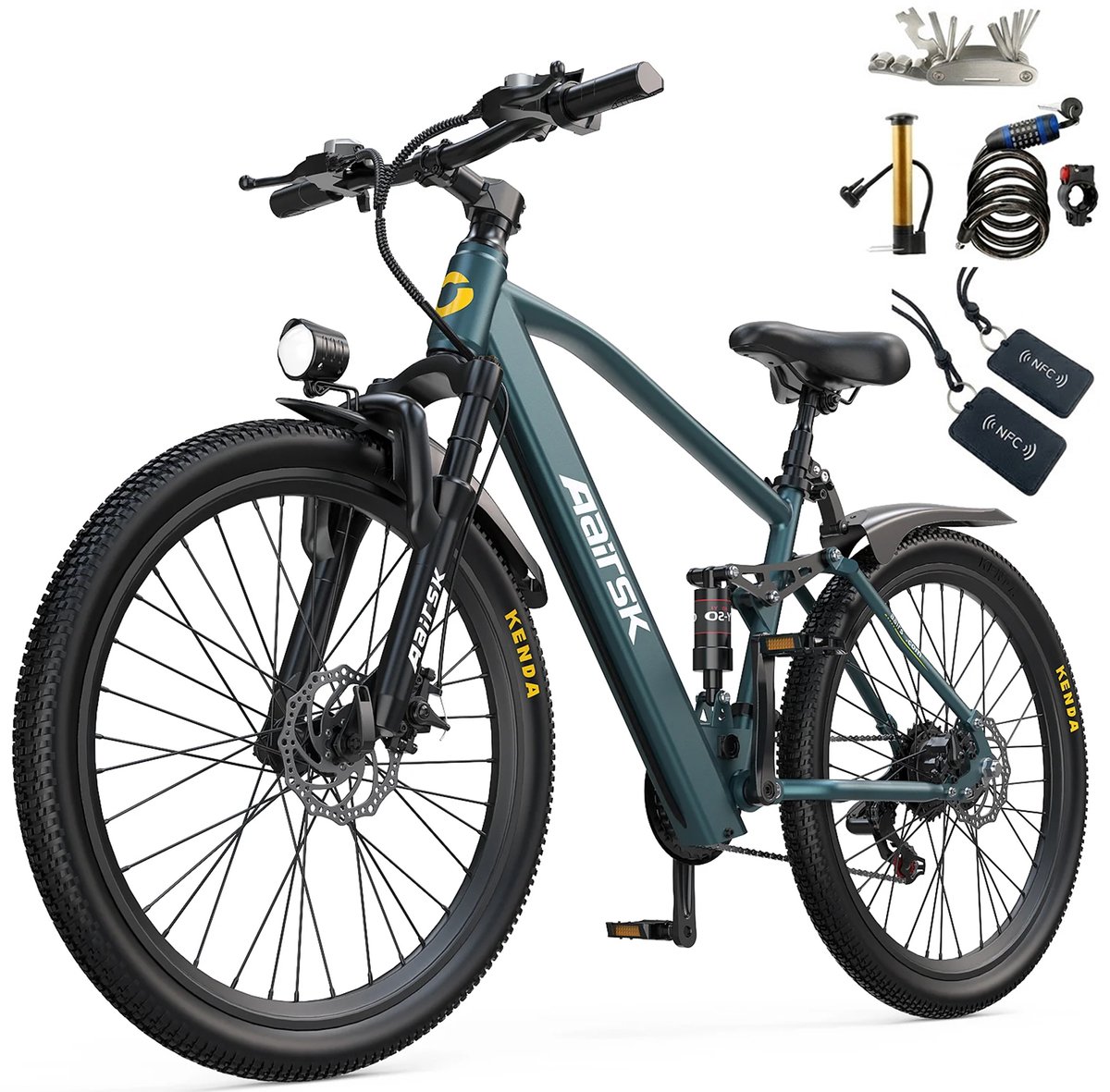 Aairsk 24" Elektrische Fiets, 100 km bereik - afbeelding 1