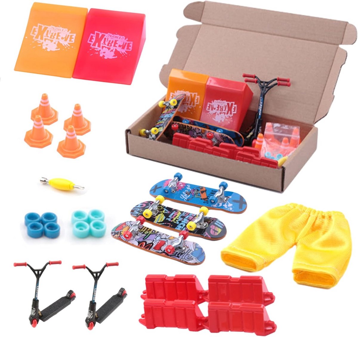Vingerskateboard Ramp Set Mini Skate Tech Deck Hellingset voor Kinderen