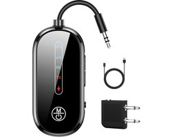 Bluetooth Receiver - 2-in-1 transceiver - Bluetooth 5.4 Zender en Ontvanger - 2-in-1 Audio Adapter - Bluetooth Transceiver - 5.4 draadloze vliegtuigadapter - 3,5 mm AUX - Geschikt voor TV, Laptop, Auto, Tablet & Vliegtuig