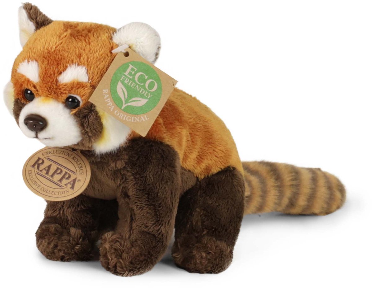 Rappa Eco Friendly - Pluchen Rode Panda - 18 cm - Zacht - Eco-vriendelijk