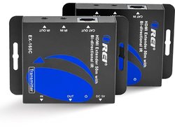 OREI - HDMI Extender over Ethernet - EX-165C - via Cat6/Cat7 Kabel tot 70 meter - 1080p Full HD, Local Loop Out Optie, met IR Control EDID POC Functie Zender en Ontvanger