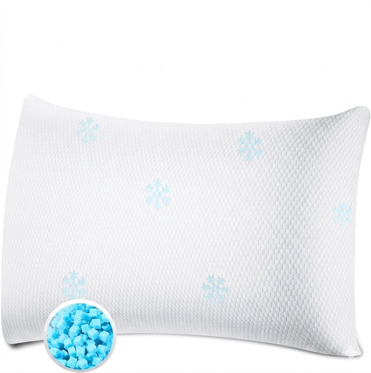 Verstelbaar Traagschuim Kussen – Orthopedisch Hoofdkussen met Versnipperd Memory Foam – 60x40 cm