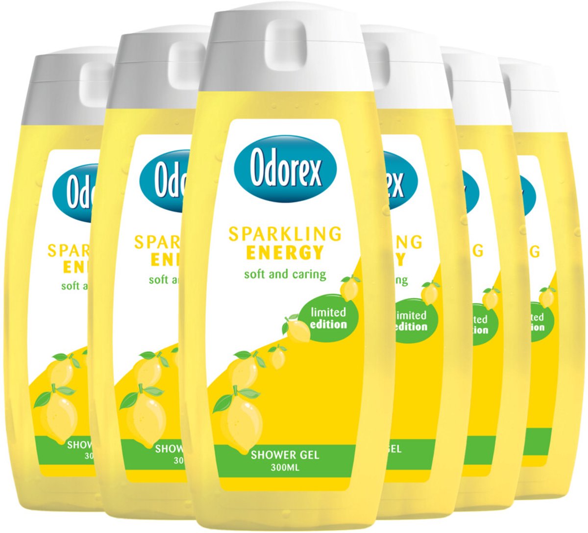 Odorex Douchegel Sparkling Energy - 6 x 300 ml - Voordeelverpakking