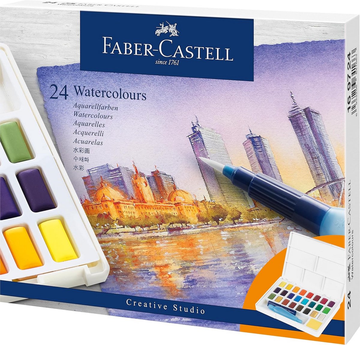 Aquarelverf Set van 24 Kleurpannen voor Kunst en Creativiteit