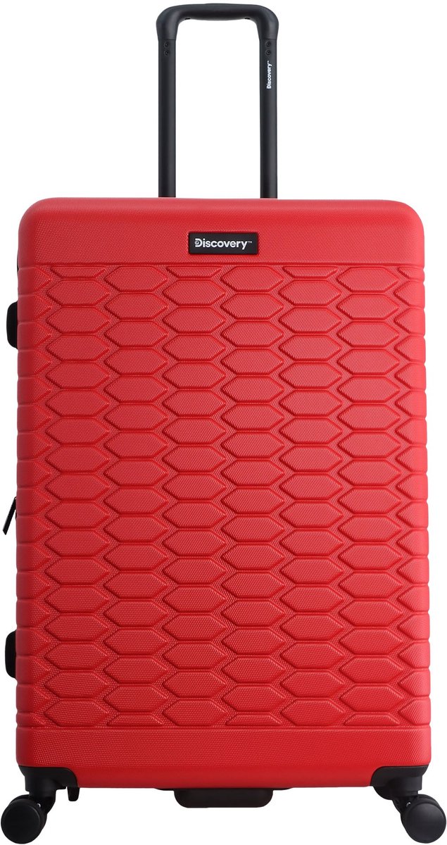 Discovery - Reptile | Harde Koffer / Trolley / Reiskoffer / Valies - 77 cm (Large) - Rood - Rood / Large