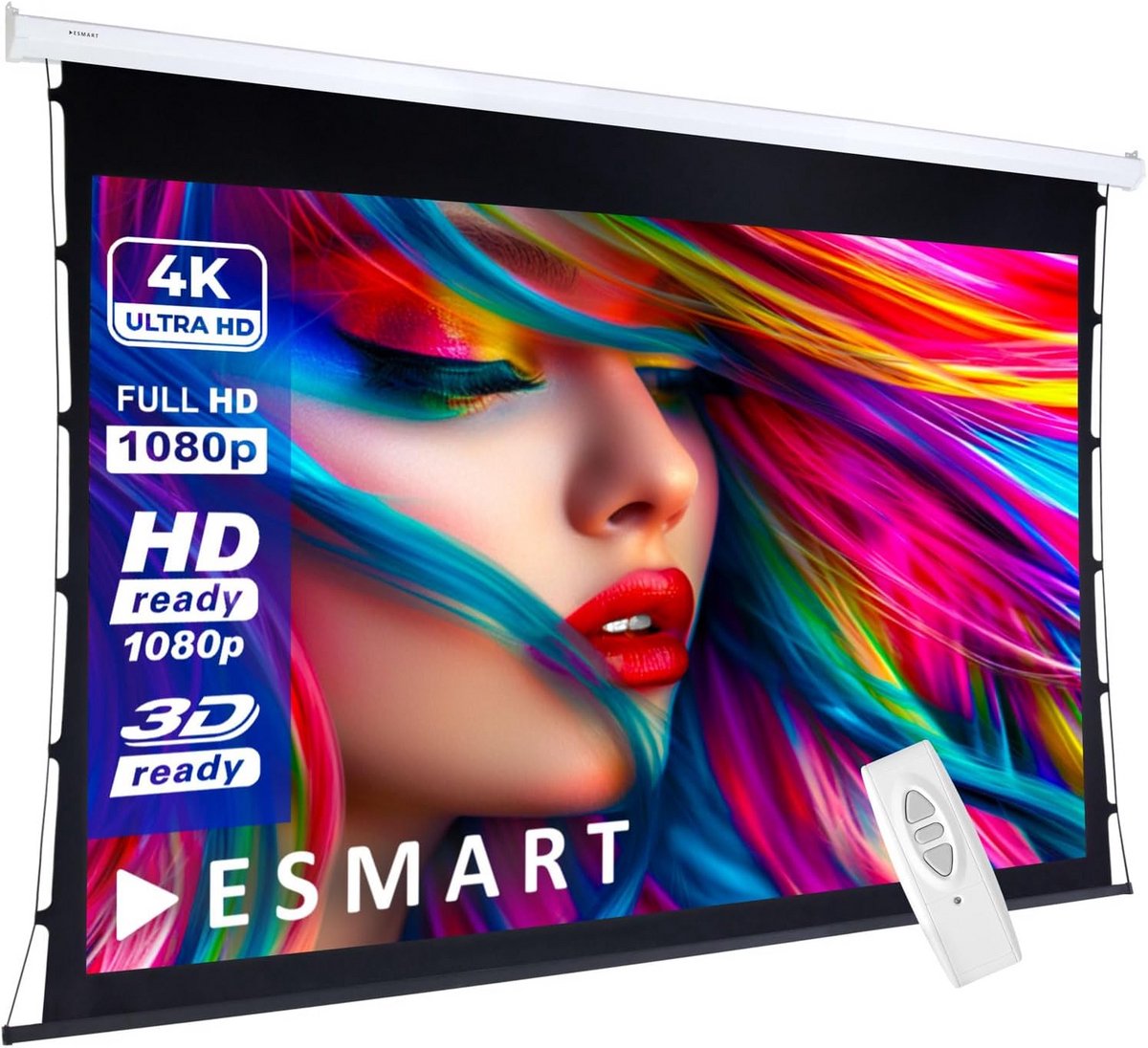 Gemotoriseerd Projectiescherm 200 x 113 cm met Afstandsbediening - Thuisbioscoop 16:9