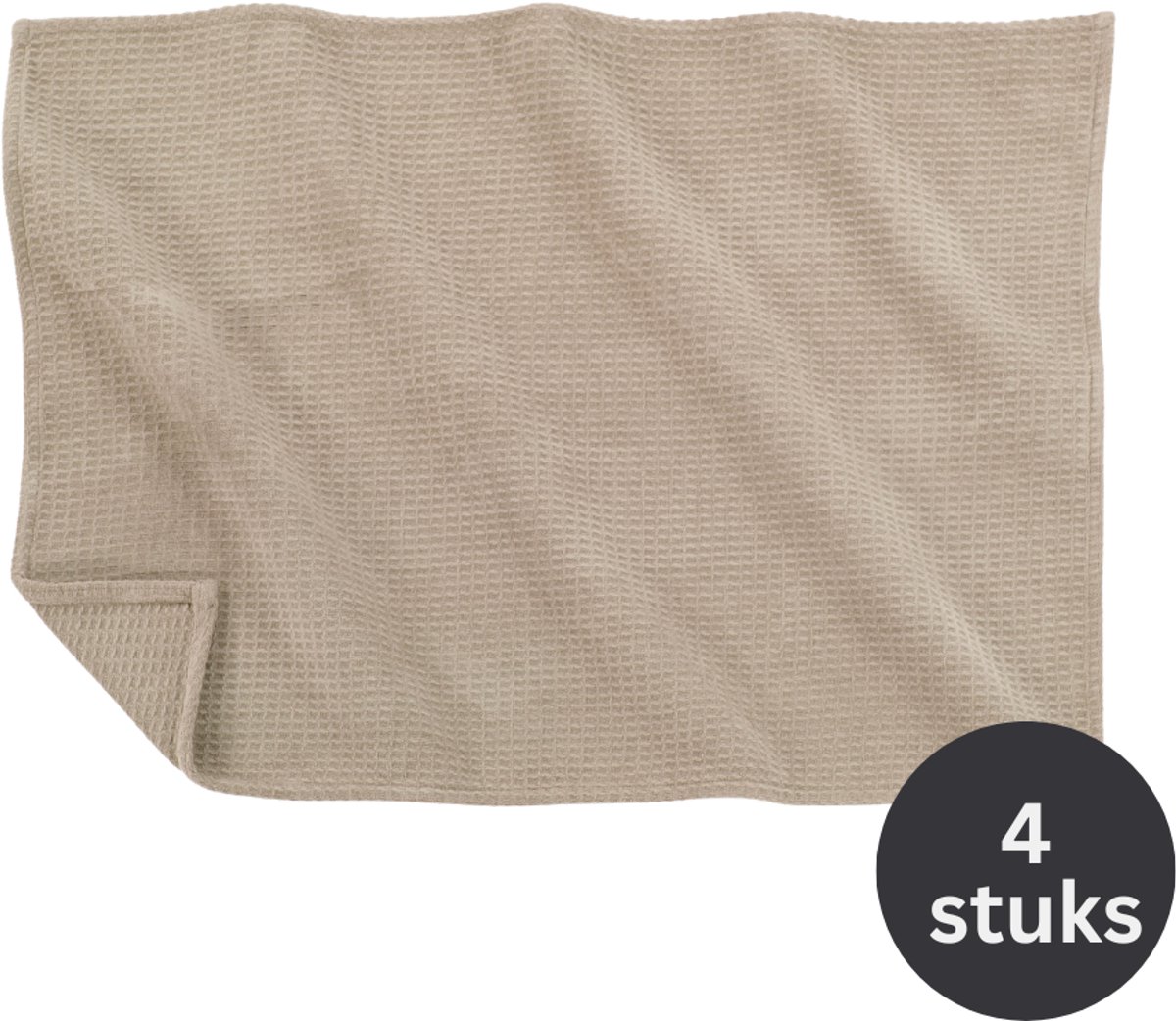Tiseco - Theedoek SILO - SET/4 - handige ophanglus - 40x60 cm, zand