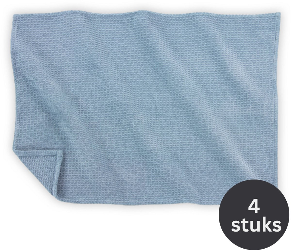 Tiseco - Theedoek SILO - SET/4 - handige ophanglus - 40x60 cm, blauw