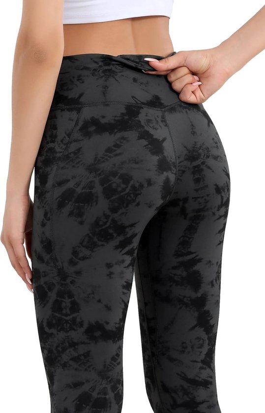 Sportbroek voor dames met zakken, ondoorzichtig, hoge taille en lange pasvorm — afbeelding 3