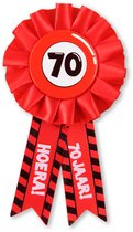 Q2P - 70 Ans Rosette - Décoration d'Anniversaire - Panneau de Circulation - Fête - Badges - Rosette - Décoration