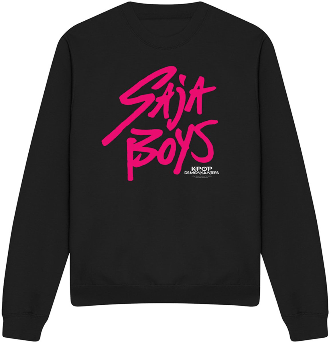 Kpop Demon Hunters Saja Boys Pink Logo sweatshirt - Zwart - XXL
