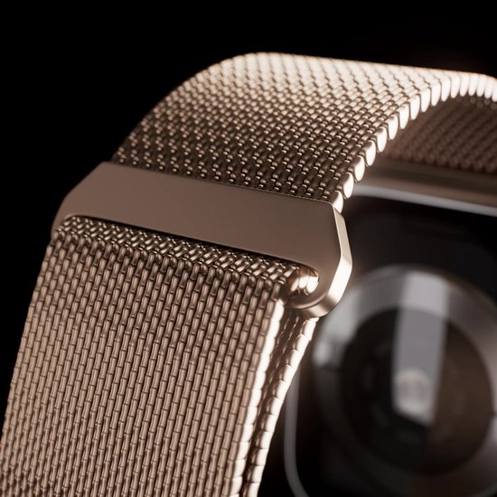 Strap-it Milanese band - Geschikt voor Apple Watch (Series 12/11/10), (Ultra 4/3/2/1), (SE 3/2/1), (Series 9/8/7/6/5/4) - 44/45/46/49mm - Roze - Luxe RVS bandje met magneet sluiting - Milanees iWatch bandje