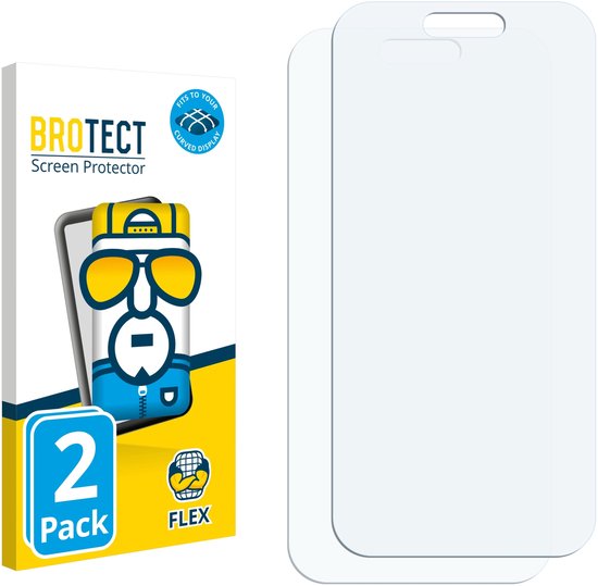 BROTECT - Protecteur d'écran pour Apple iPhone 16 - Film de protection transparent couverture complète - (2 pièces)