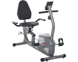 Deniva - Ligfiets - Ligfiets Hometrainer - Verstelbare zitting - 8 Niveaus - LCD Scherm - Magnetisch weerstand - Hartslagmeter
