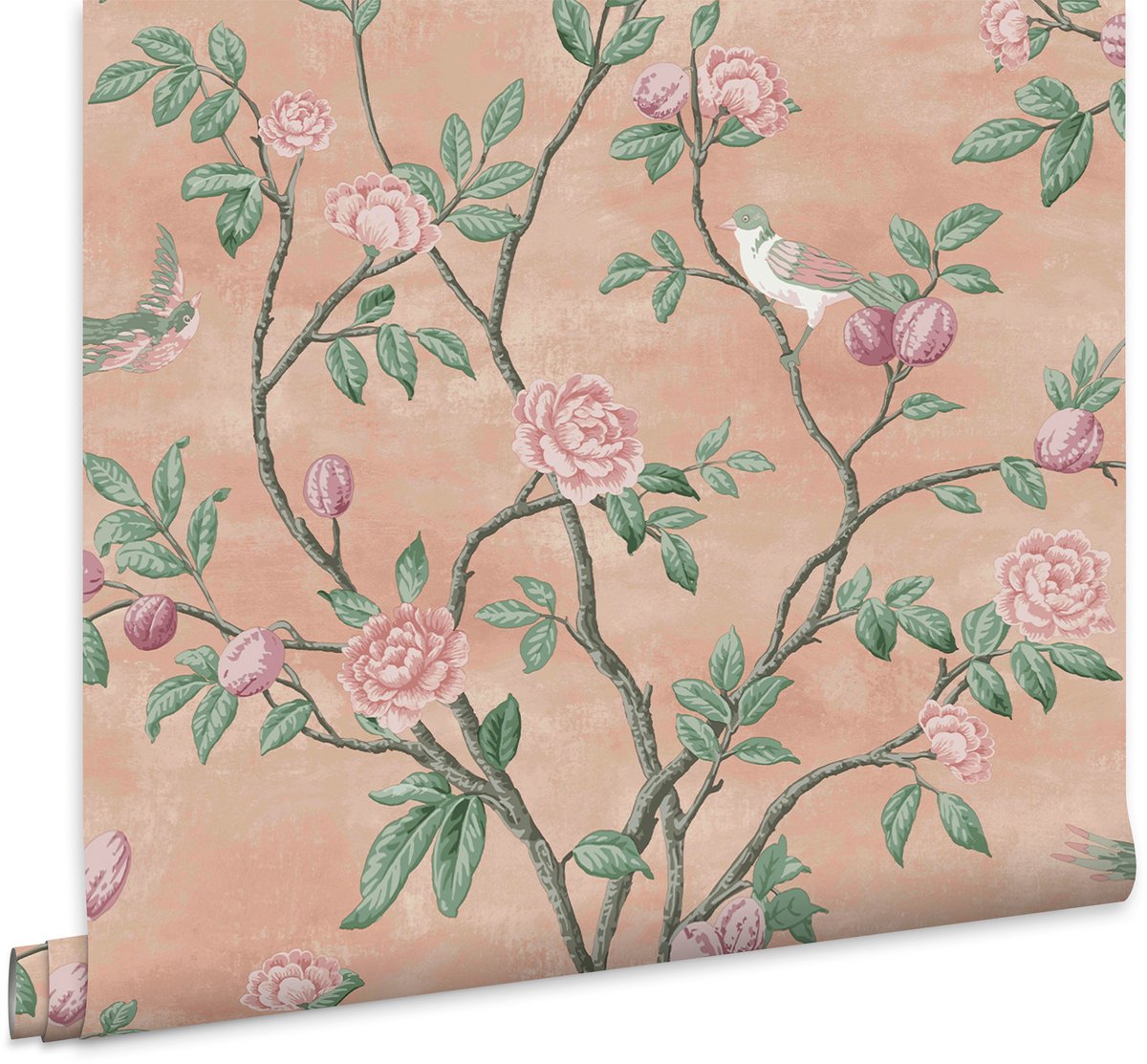 Laura Ashley Eglantine Behang - Bloemen - 10mx52cm - Roze