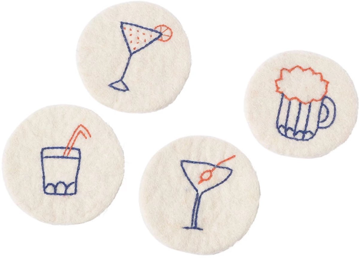 Aveva glasonderzetter set van 4 cocktail