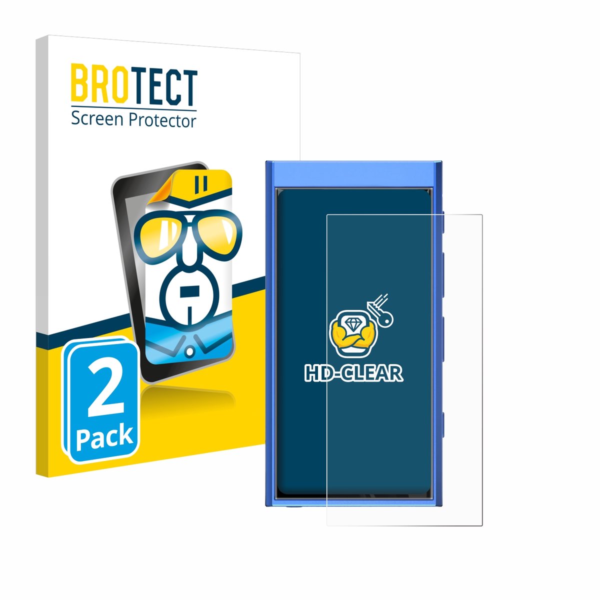 BROTECT - Screenprotector voor Hiby Digital M300 - Folie Beschermfolie transparant 2 Stuks