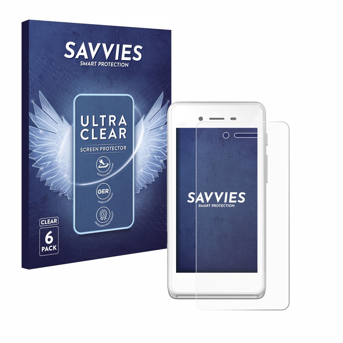 Savvies - Screenprotector voor Pax A50 wallee - Folie Beschermfolie transparant 6 Stuks