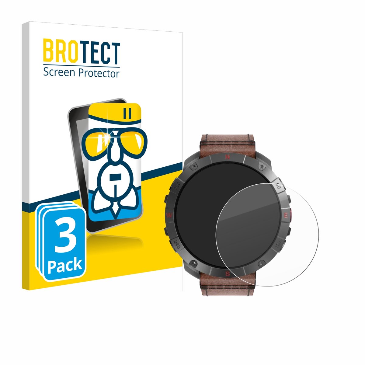 Screenprotector 3 Stuks voor Polar Grit X2 Pro Titan Beschermglas transparant