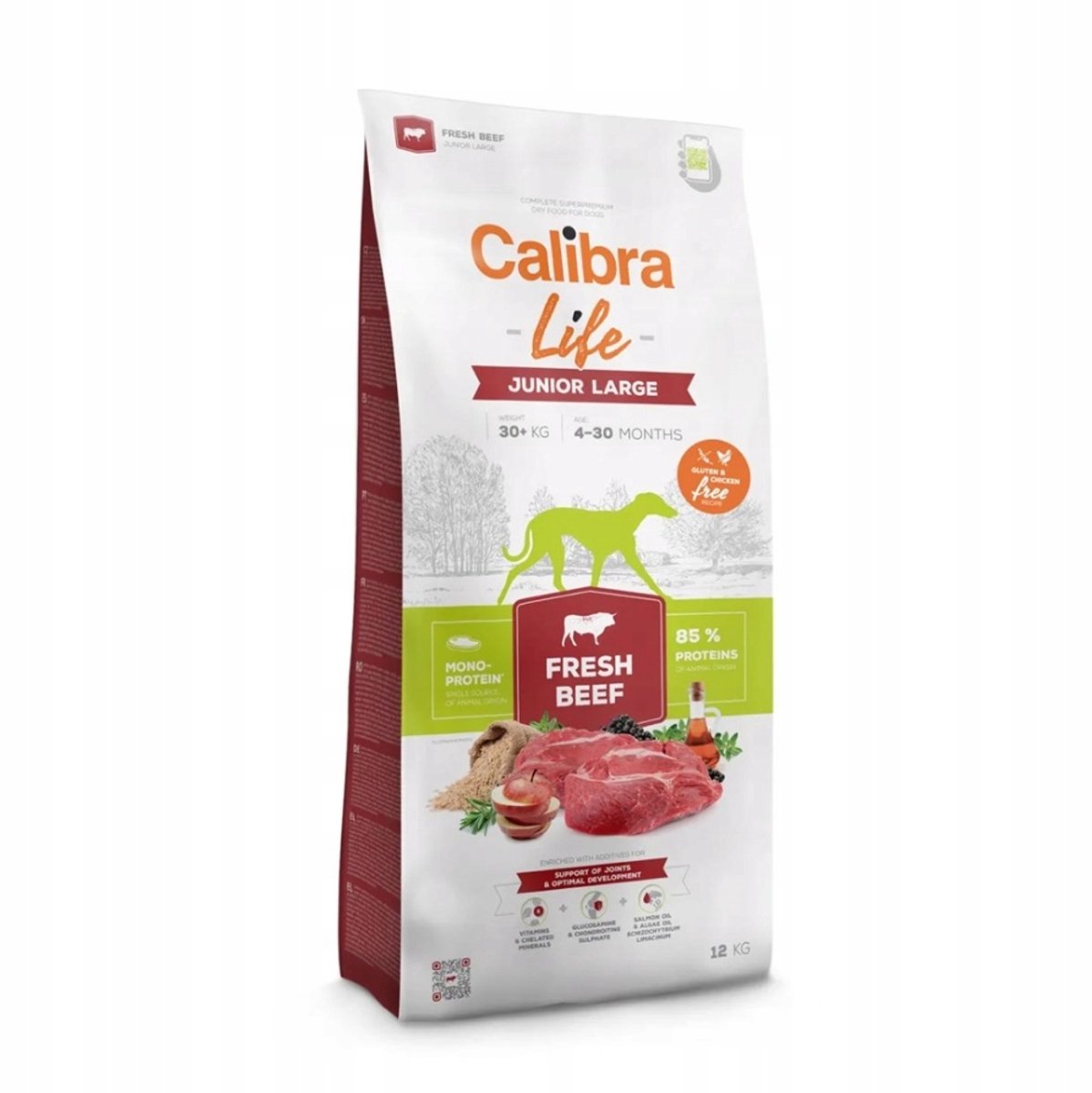 Calibra Calibra Dog Life Junior Large Breed - Hondenvoer - Vers Rundvlees - 12 kg - Kip-vrij & Hoogwaardig - Voor Pups & Jonge Honden van Grote Rassen
