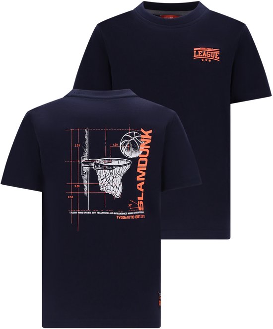 TYGO & vito jongens T-shirt blauw maat 146/152