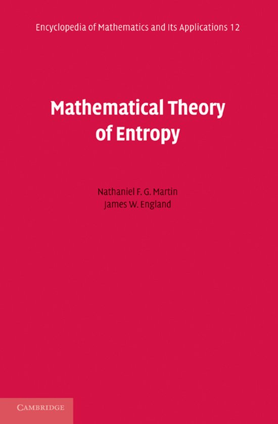 Mathematical Theory Of Entropy - cover