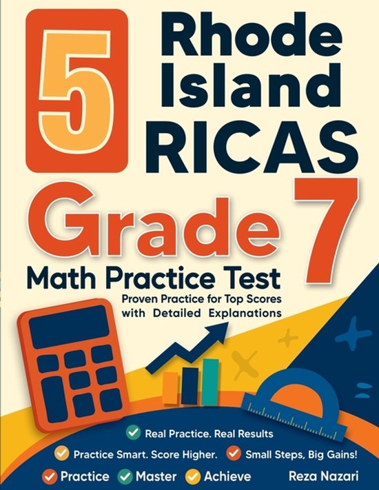 5 Rhode Island RICAS Grade 7 Math Practice Tests - cover