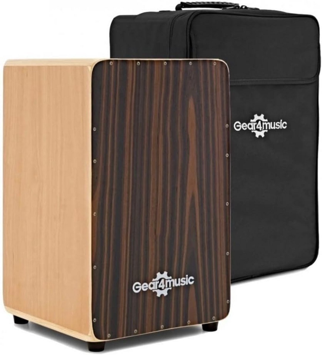 Cajon Drum met Zitkussen en Gigbag - Ebbenhout Slagplaat